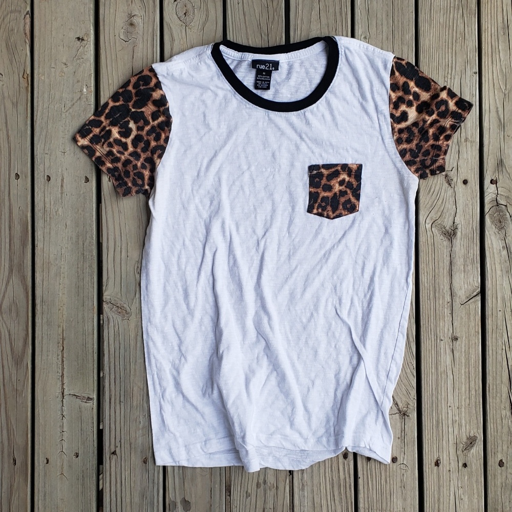 White Leopard Print Shirt